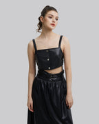 Faux-Leather Bralette image 1