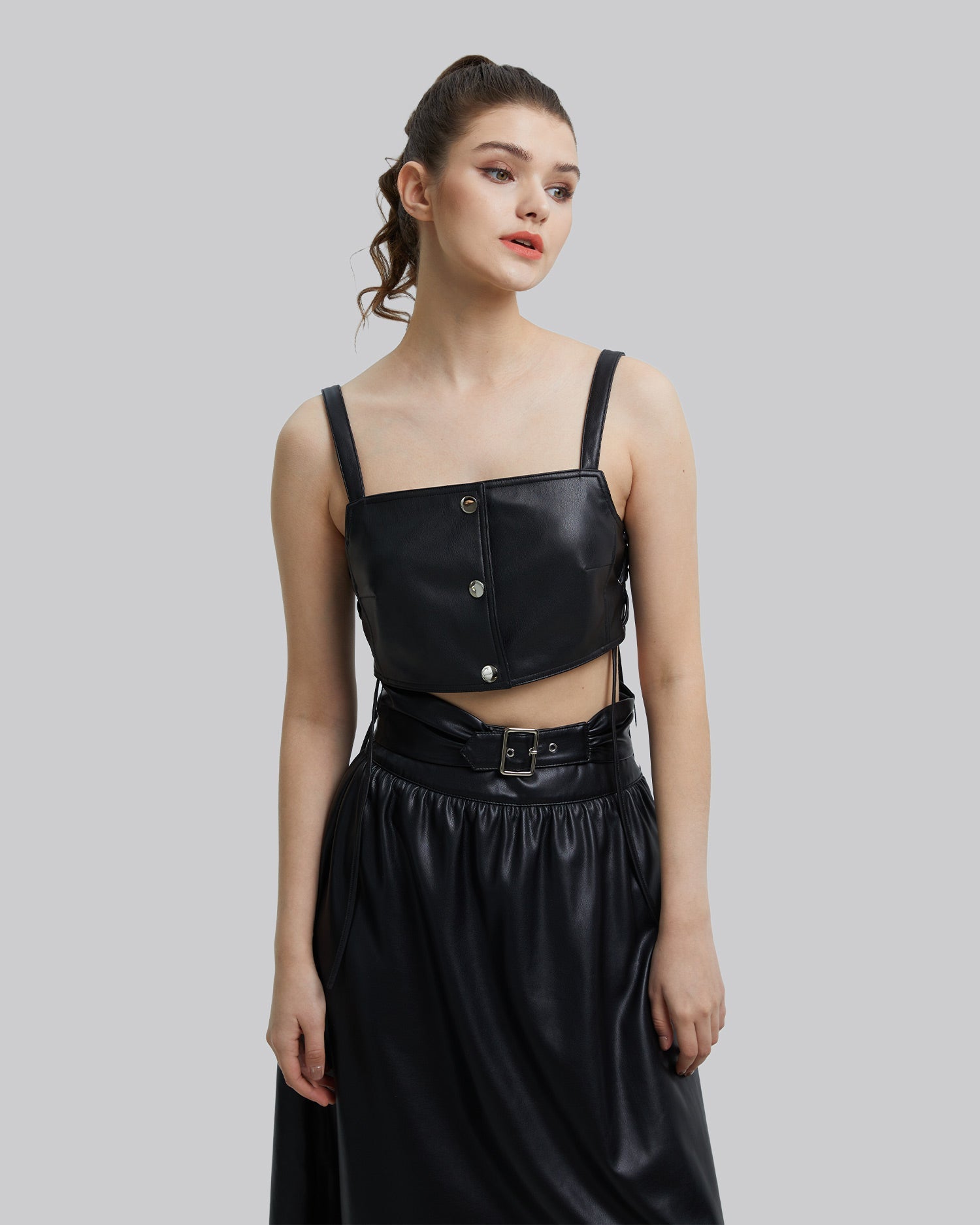 Faux-Leather Bralette image 1