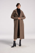 Knitted Yak Wool Cardigan - Dark Brown, S image