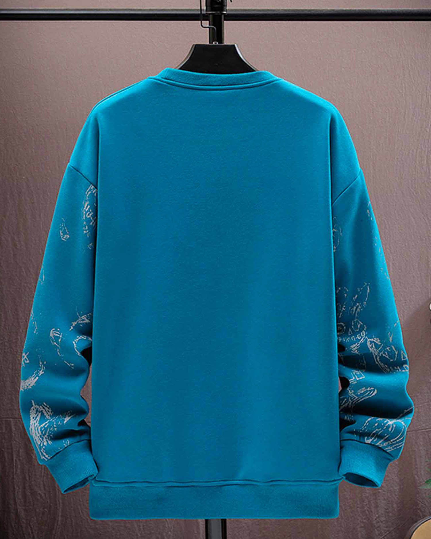 Printed Crewneck Cotton Sweatshirt image 1