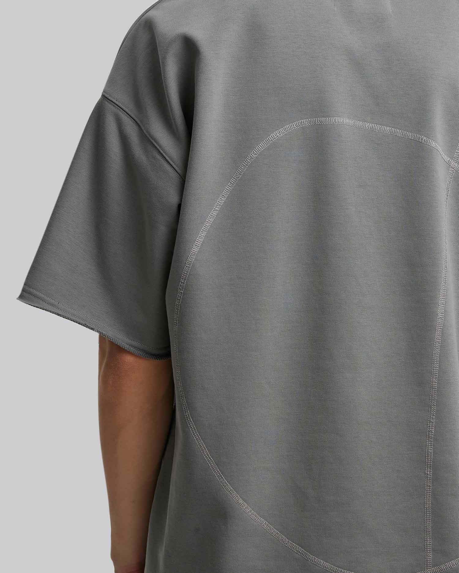 Stitch-Patterned Raw-Edge Tee image 3