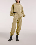 Belt Pleated Pants - Barley Yellow, L image