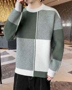 Knitted Colorblock Crew Jumper - Go Ben, XXXL image