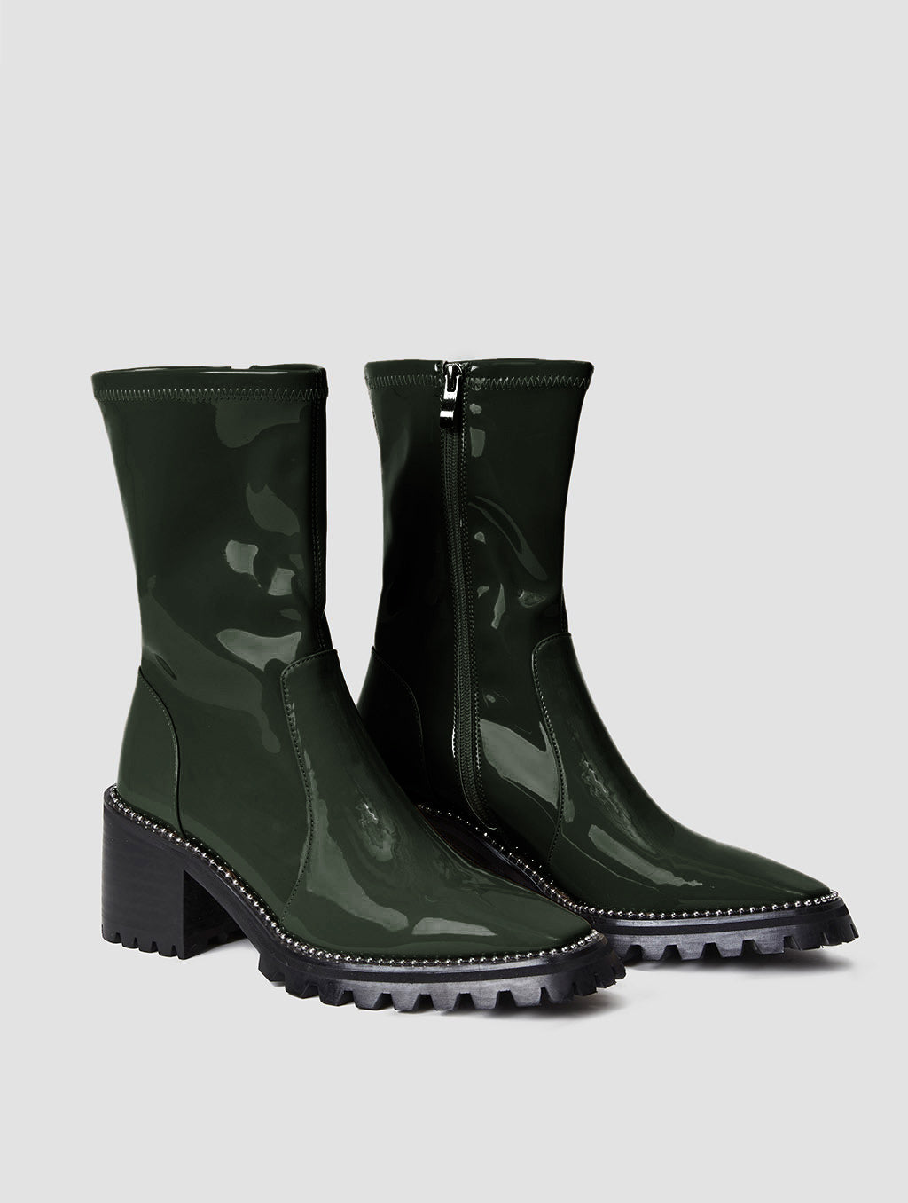 High Sheen High Heel Boots - Turquoise Green, 11 image