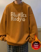 Plaid Jacquard Crewneck Sweatshirt - Brown, XXXL image