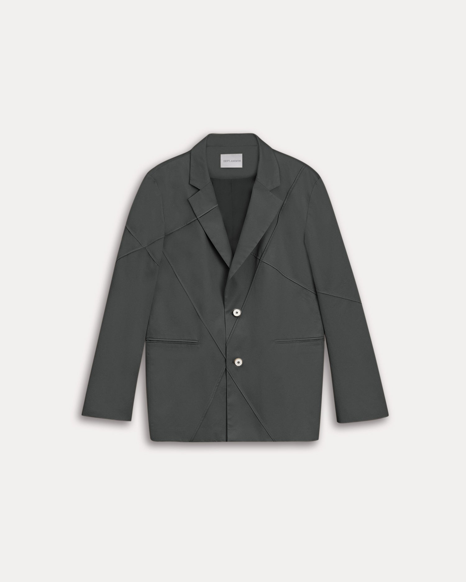 Cotton Criss-Cross Blazer - Charcoal, L image