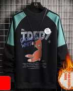 Wide Ribbed Crewneck Sweatshirt - Juniper, XL image