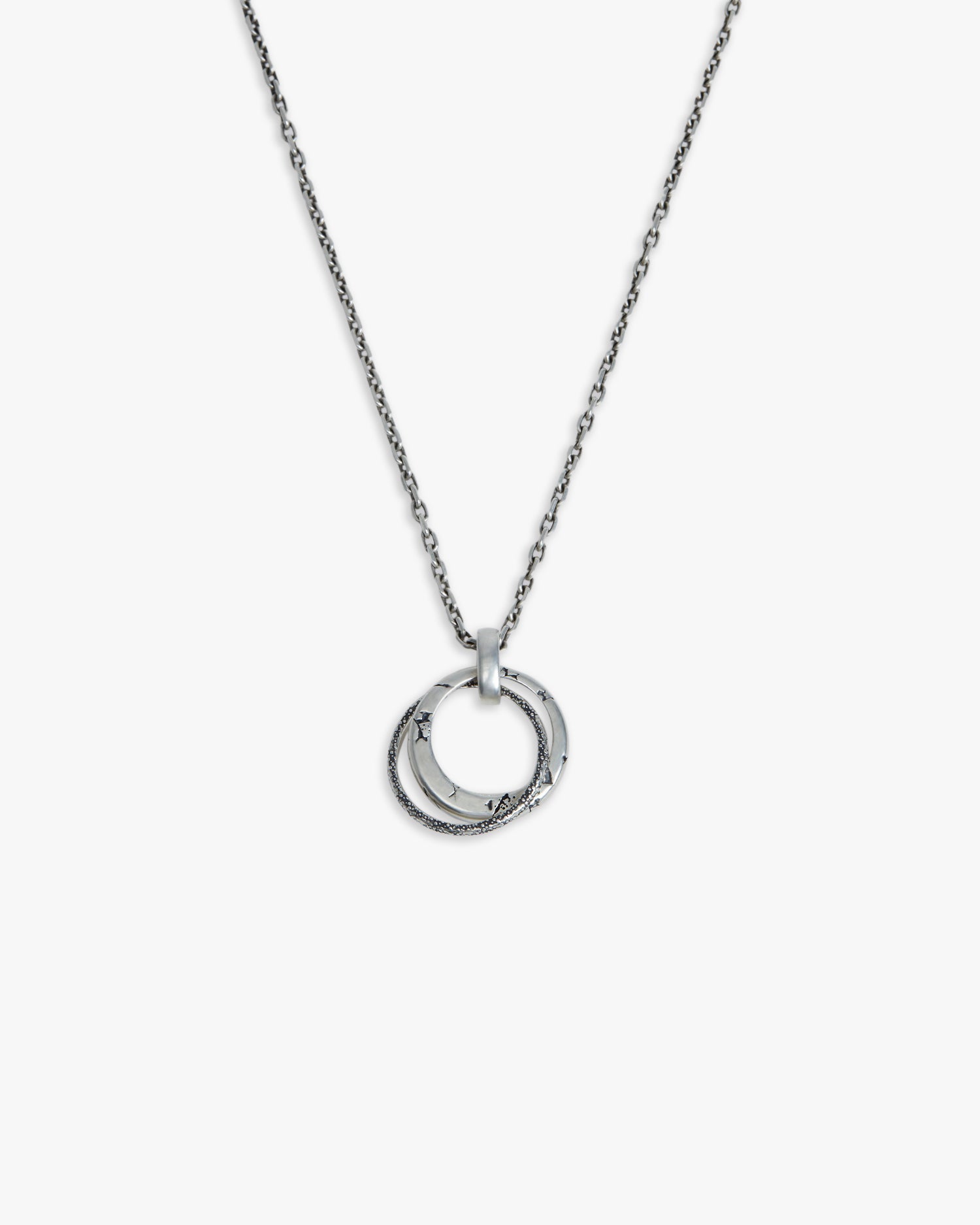Silver Rolo Chain with Interlocking Rings image 0
