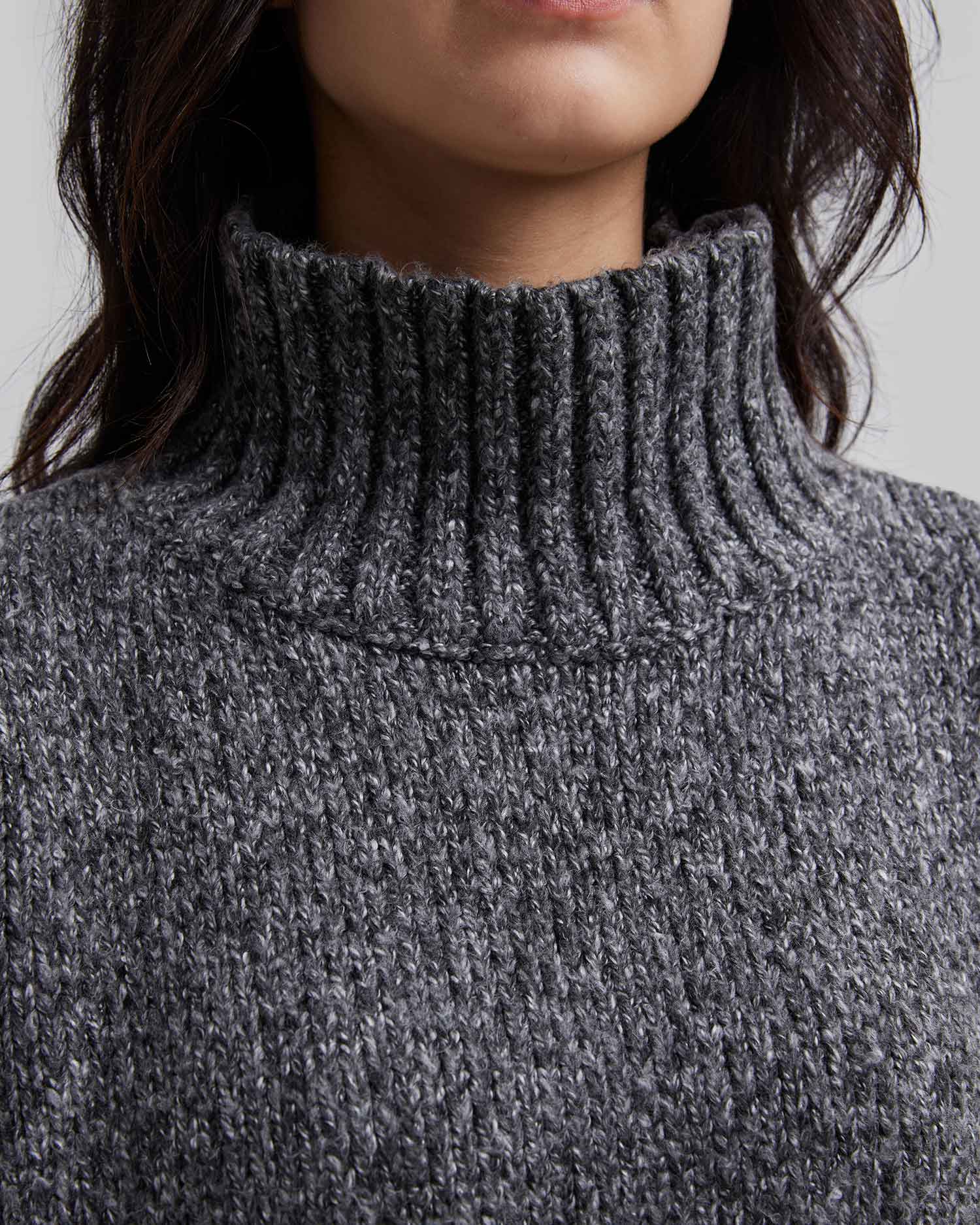 Cropped Turtleneck Sweater image 5