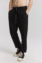 1 × Linen Striped Trousers image 2