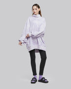 Tie-Dye Balloon Sleeve Turtleneck Sweatshirt - Gillyflower, M image