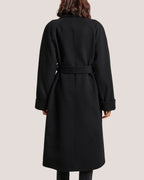 Belted One Button Long Wool Coat image 3