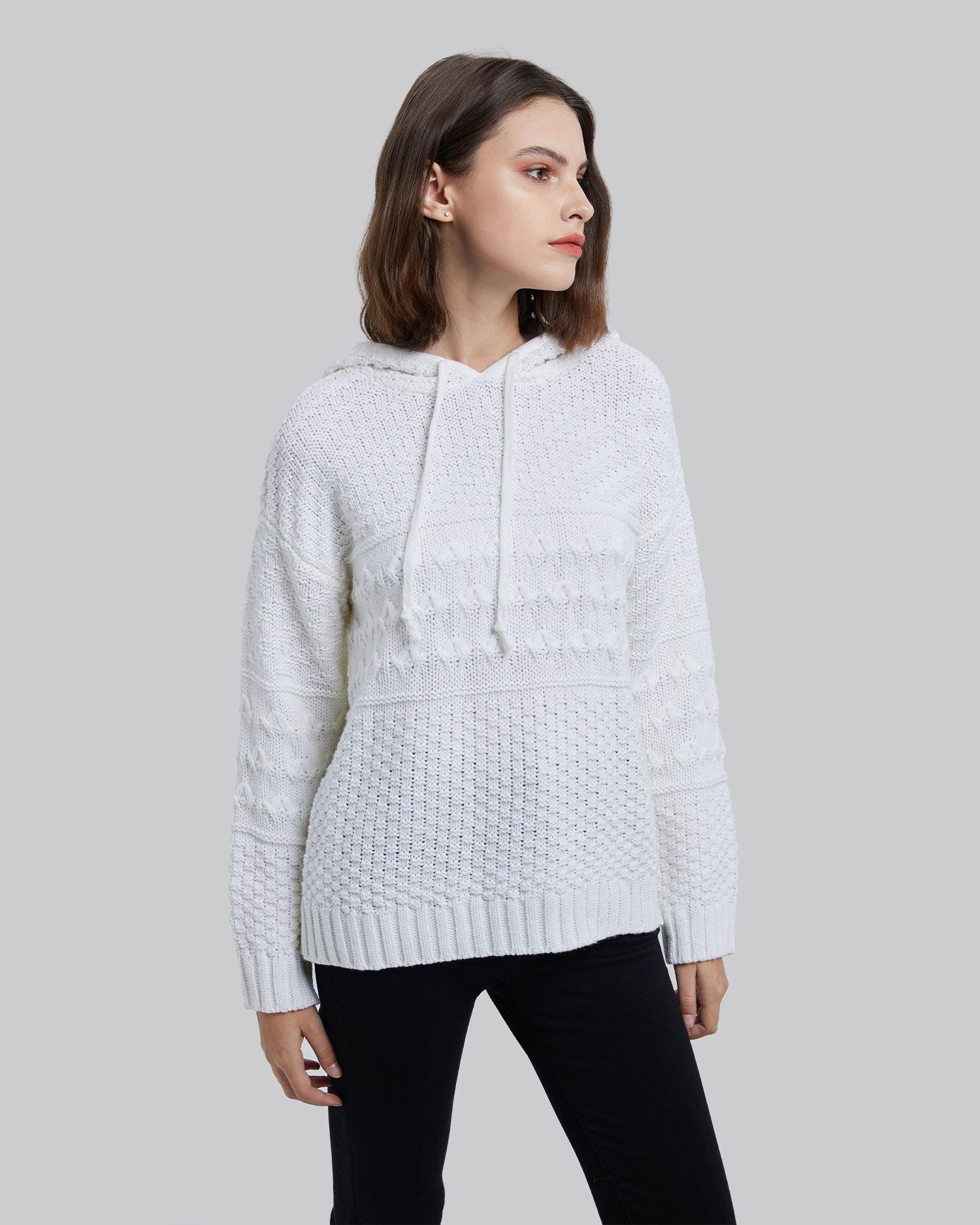 Knit Hooded Sweater image 1
