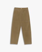 All-Cotton Ankle-Length Pants - Khaki, M image