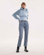 Drawstring Corset Jacket - Blue Grey, XS image