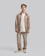 Multi-Pocket Suede-Like Jacket - Cream, L image