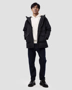 Buckle Hooded Puffer Jacket - Black, XL image