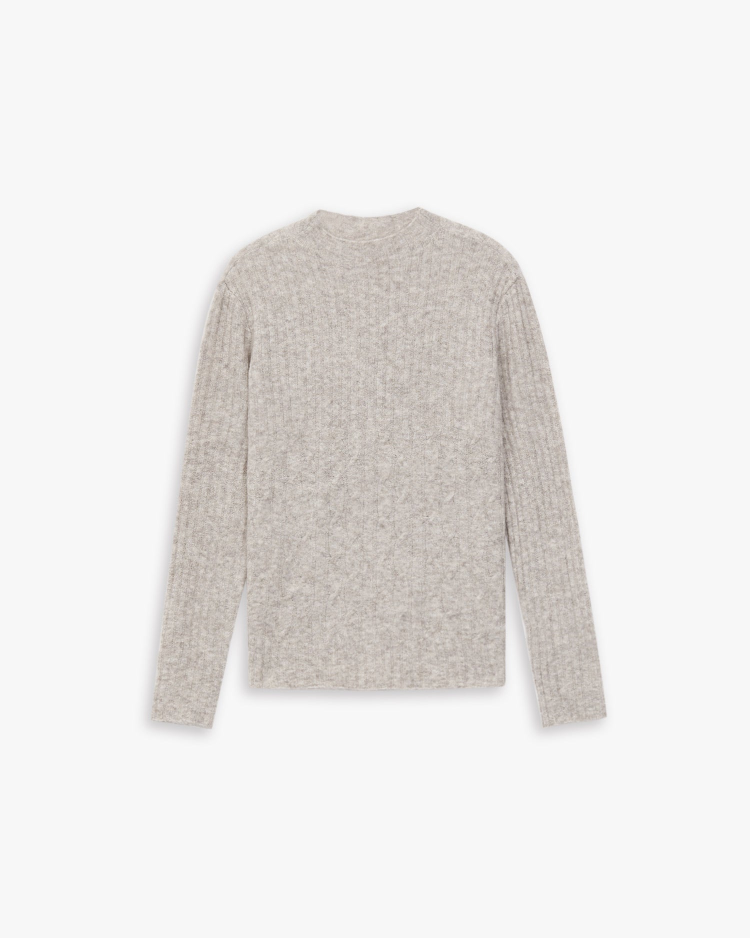 1 X Classic Mock-Neck Sweater - Beige, L image