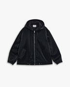 Sanded Faux-Leather Hooded Jacket image 0