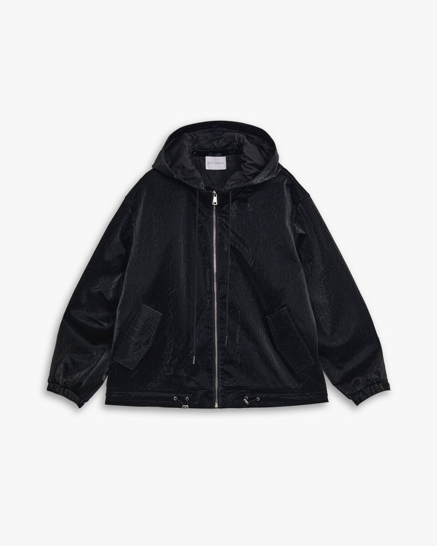 Sanded Faux-Leather Hooded Jacket image 0