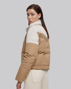 High Collar V-Shape Puffer Jacket image 3