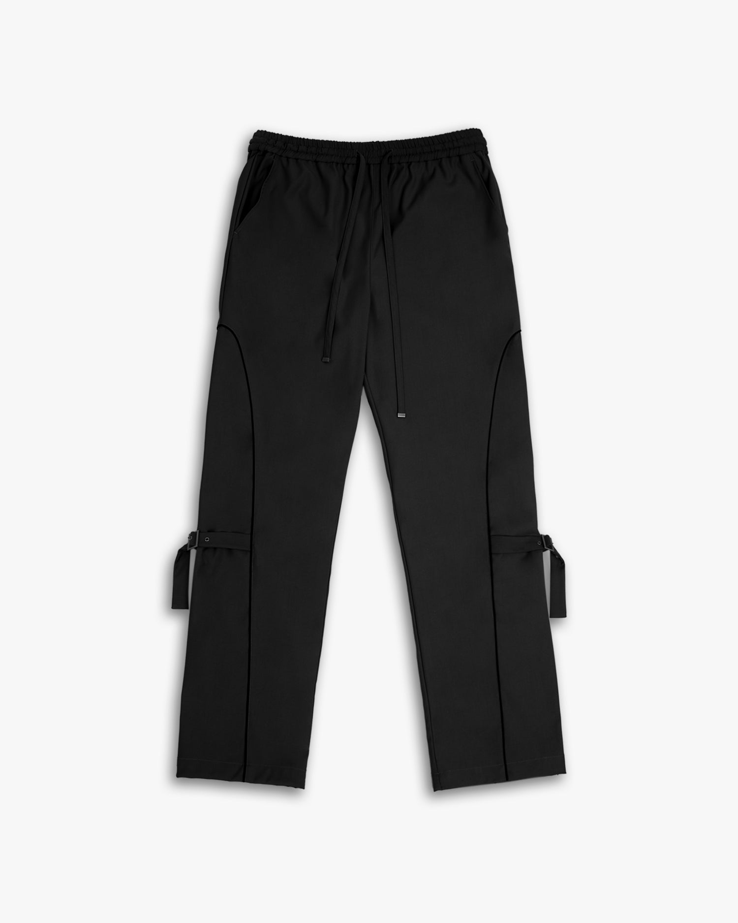 Knee Strapped Pants - Black, S image