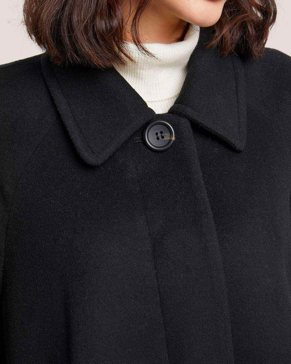 Pointed Collar Wool-Cashmere Long Coat image 4