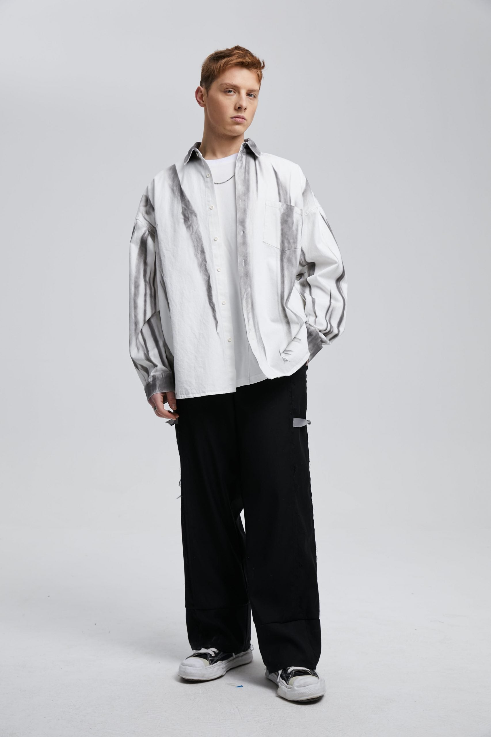 Patch Pocket Marble Shirt - Cloud, M image