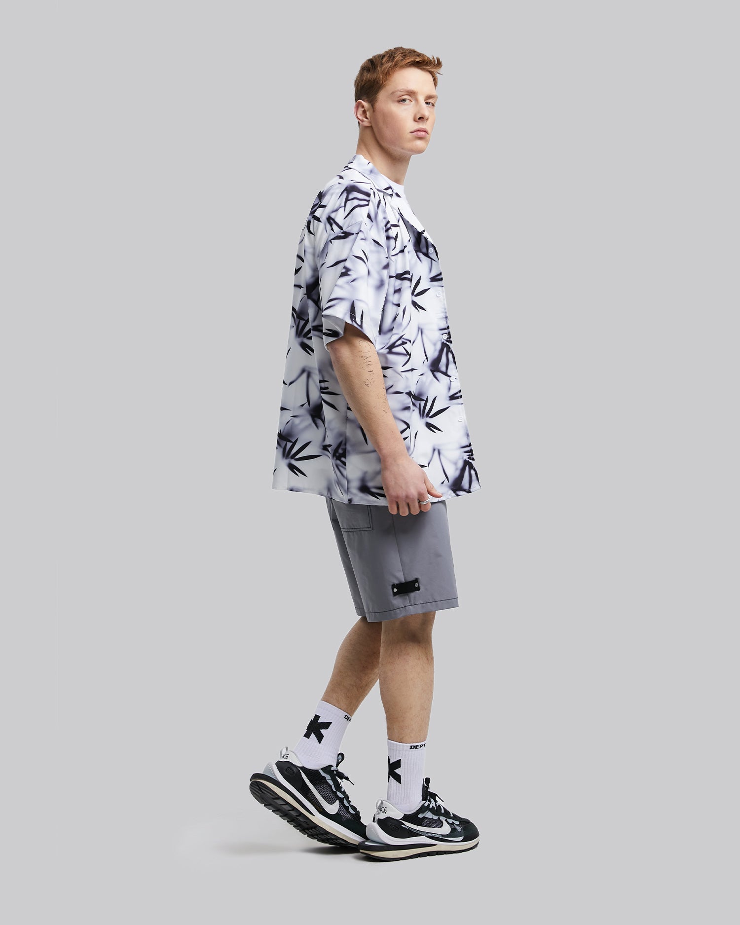 Bamboo Shadow Printed Shirt - White, M image