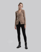 Slim Fit Cardigan - Wood, M image