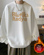 Plaid Jacquard Crewneck Sweatshirt - Offwhite, M image