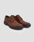 Classic Round Toe Oxford Shoes - Brown, 6 image