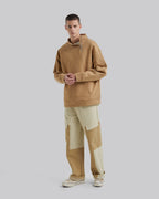 Diagonal Zipper Sweatshirt - Brown, L image