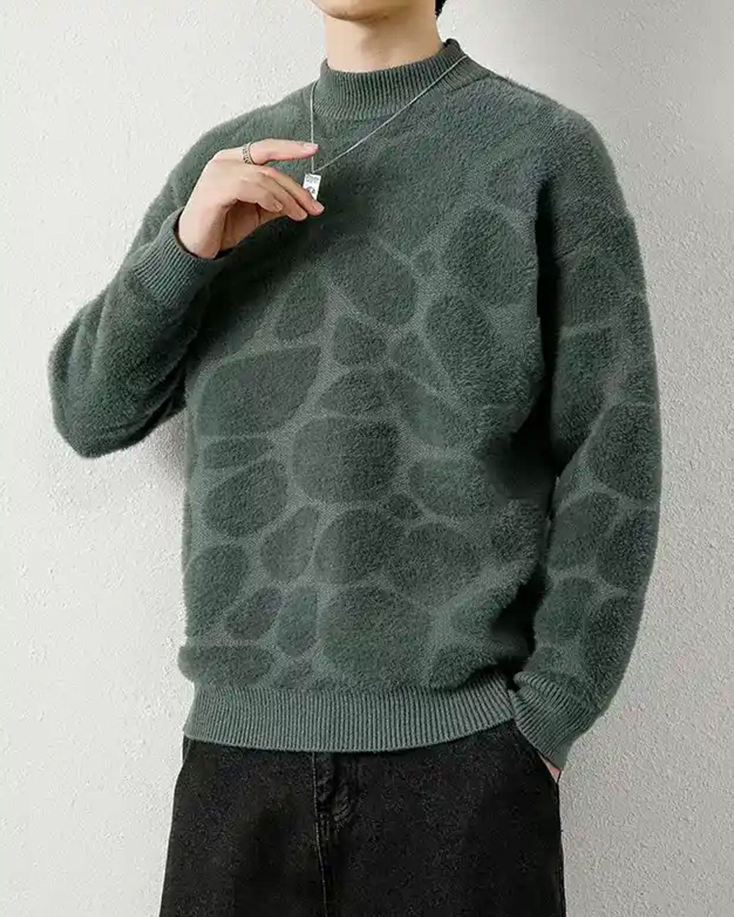 Checked Crewneck Jumper - Go Ben, L image