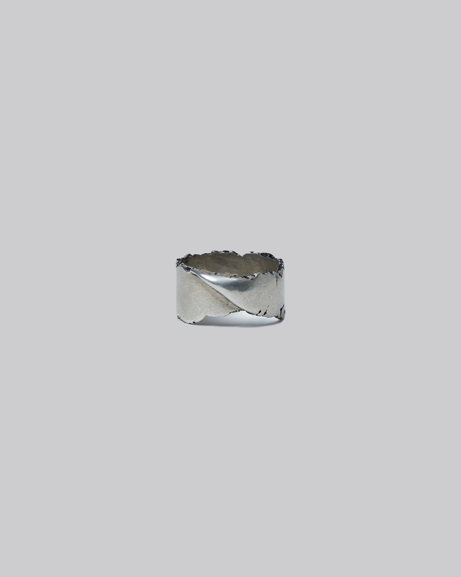 1 X Silver Rough-Cut Ring image 5