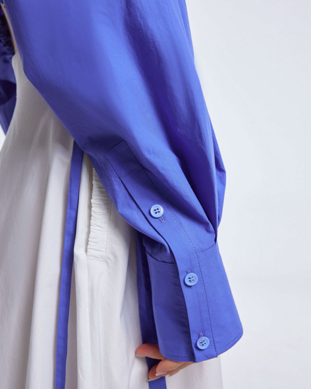 Cropped Drawstring Cotton Shirt image 4