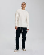 Mock Neck Long-Sleeve T-shirt - White, XL image