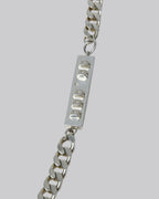 1 X Silver Bold Curb Chain with Plate image 4