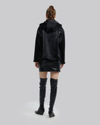 Sanded Faux-Leather Hooded Jacket image 3
