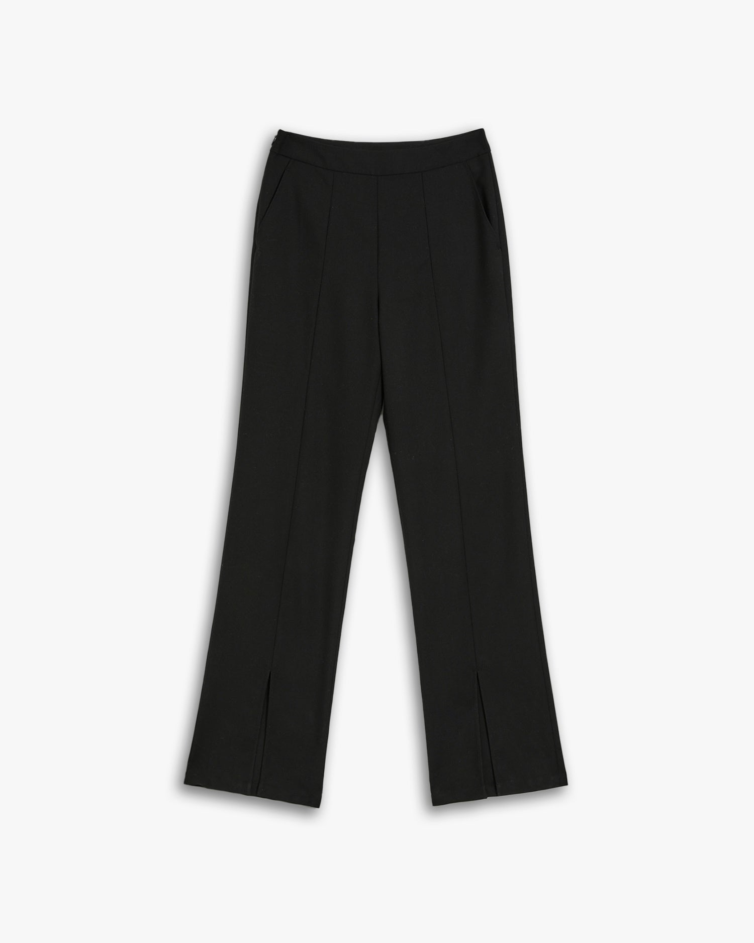 Front Slit Straight-Leg Pants image 0