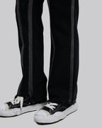 Contrast Trim Flared Jeans image 5