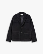 Exposed Seam Wool Blazer image 0