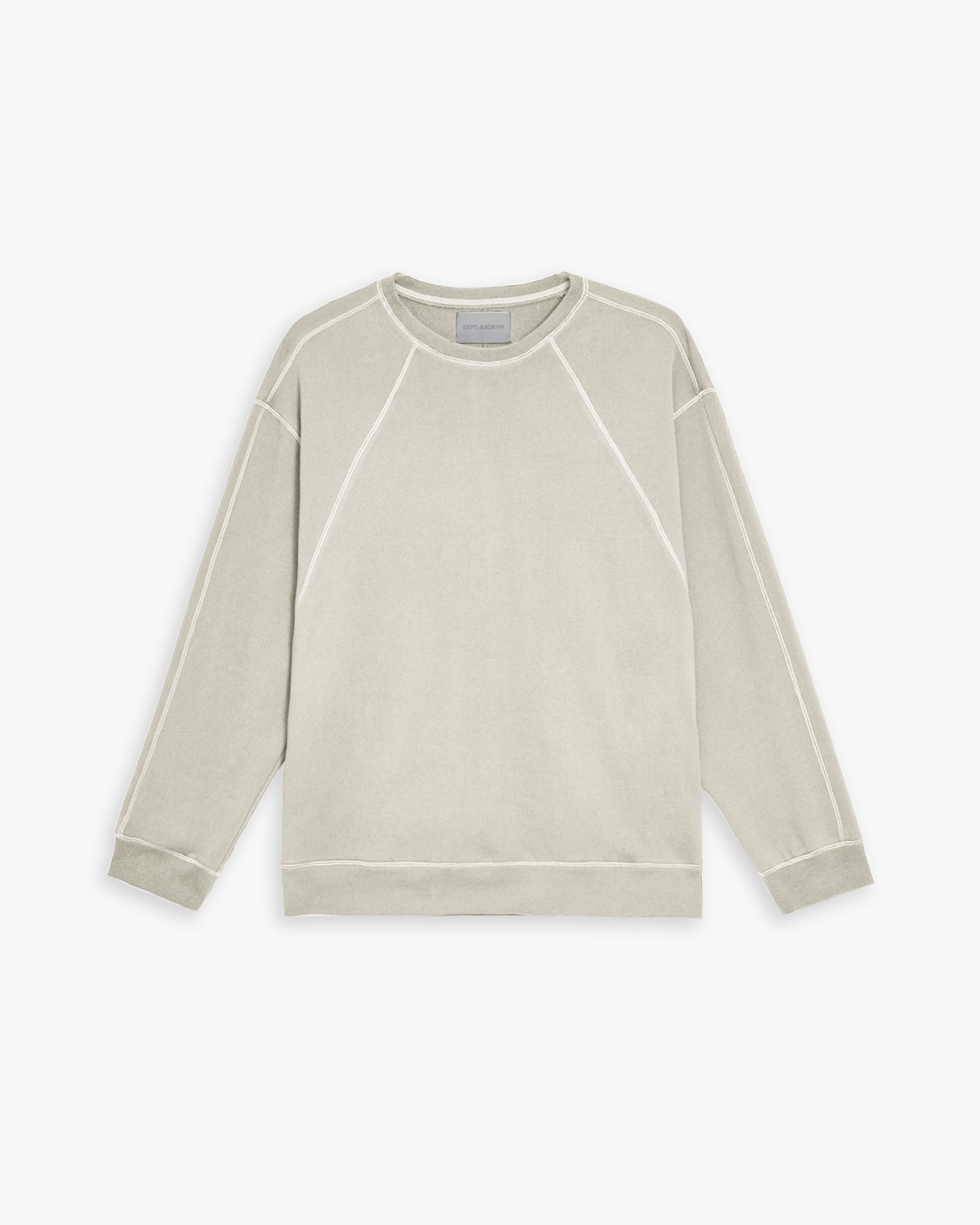 Exposed Paneling Seam Sweatshirt - Green, L image
