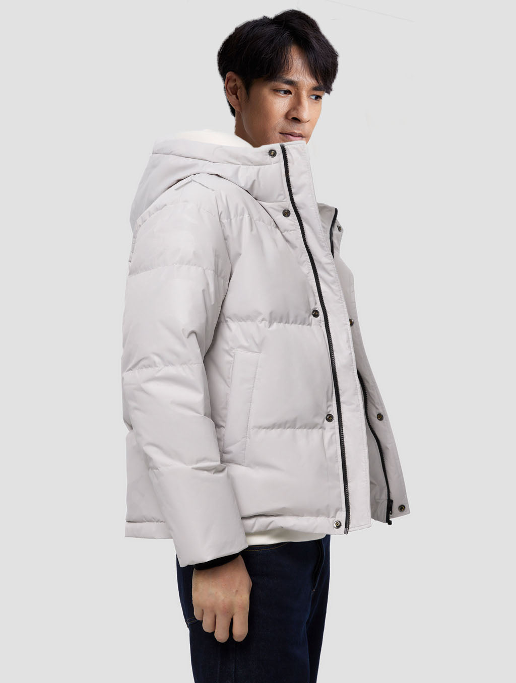 Simple Hooded Puffer Jacket image 2