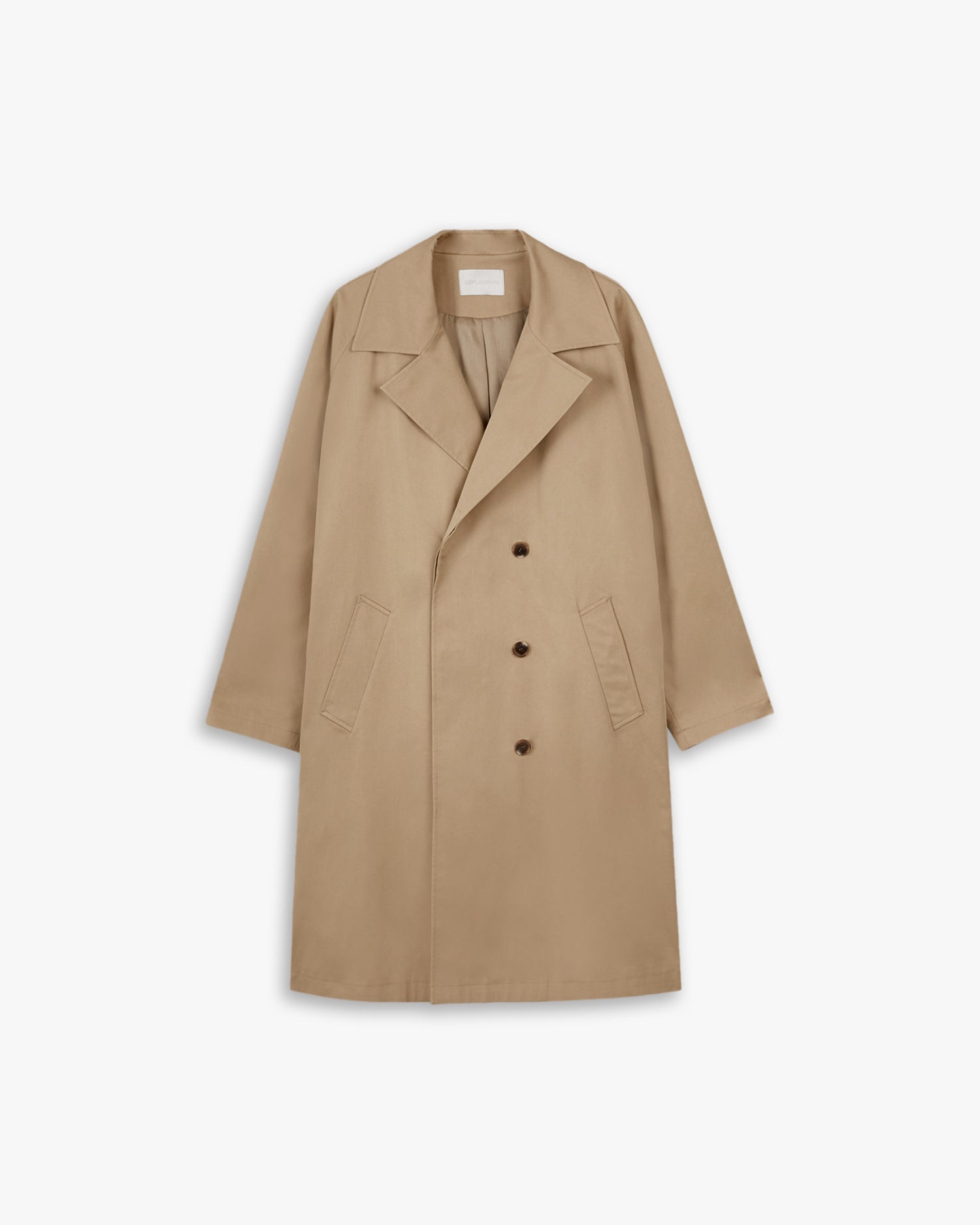 Double-Breasted Coat in Light Coffee image 0
