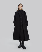Cashmere Single Breasted Coat - Black, M image