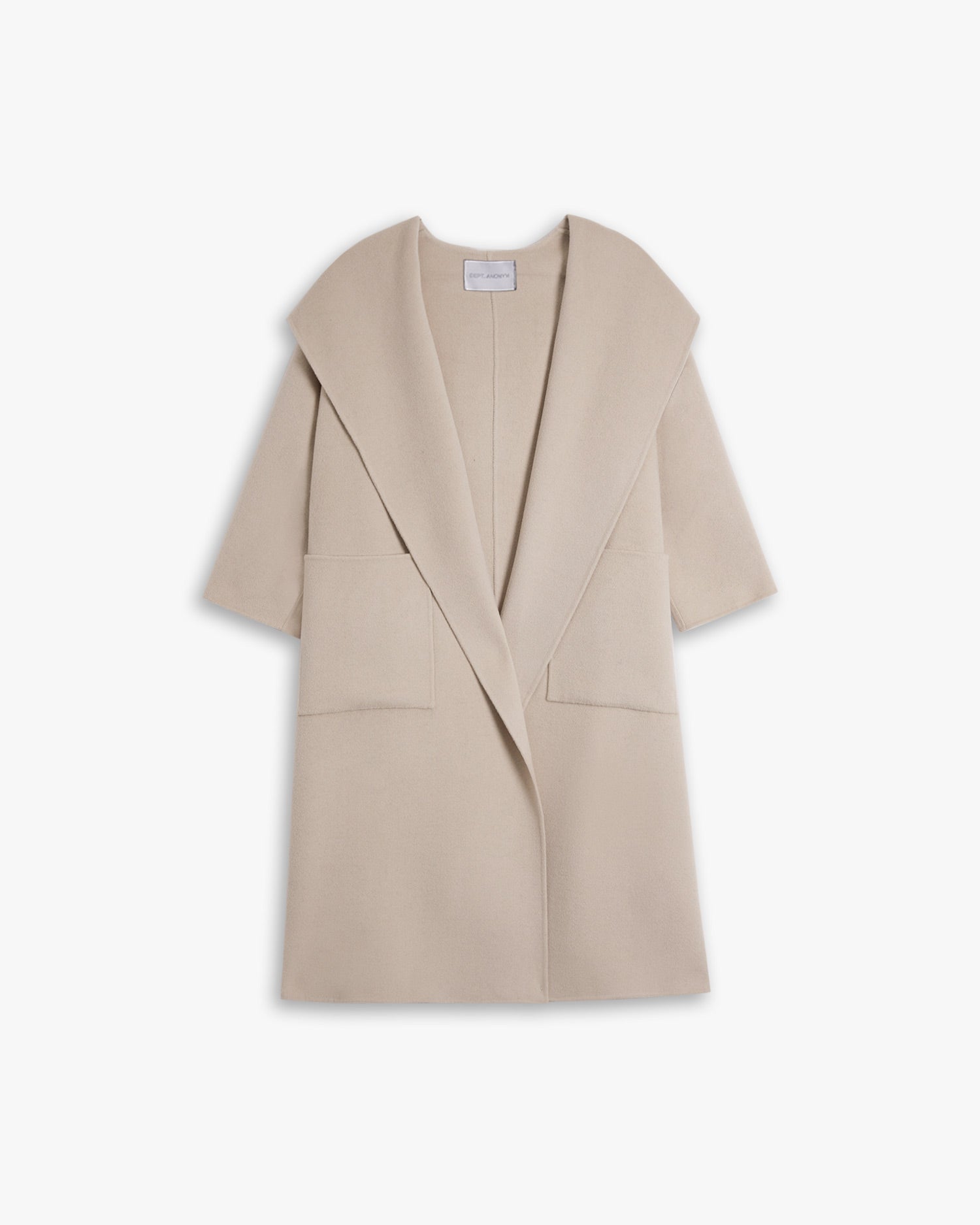 Hooded Long Wool Wrap Coat image 0