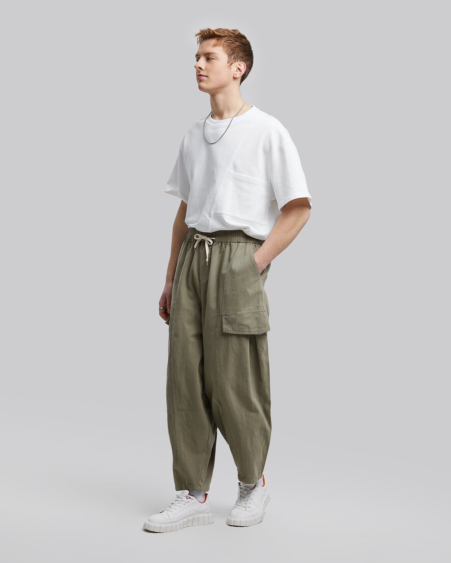 Super Baggy Cargo Pants - Army Green, M image