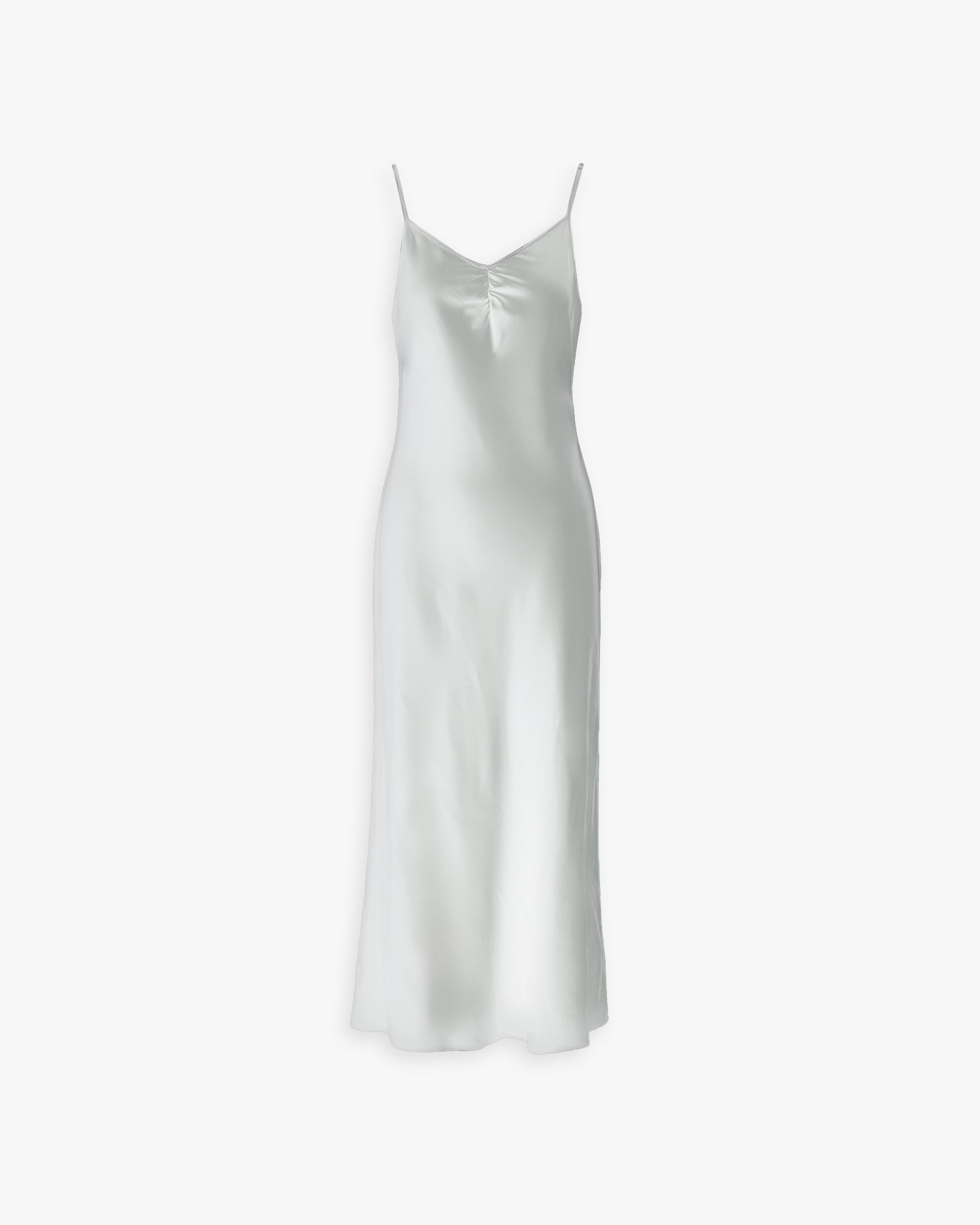 Elegant Strap Long Black Dress - Silver, L image