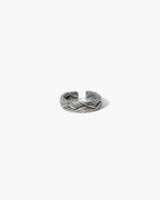 Silver Braided Cable Ring image 1